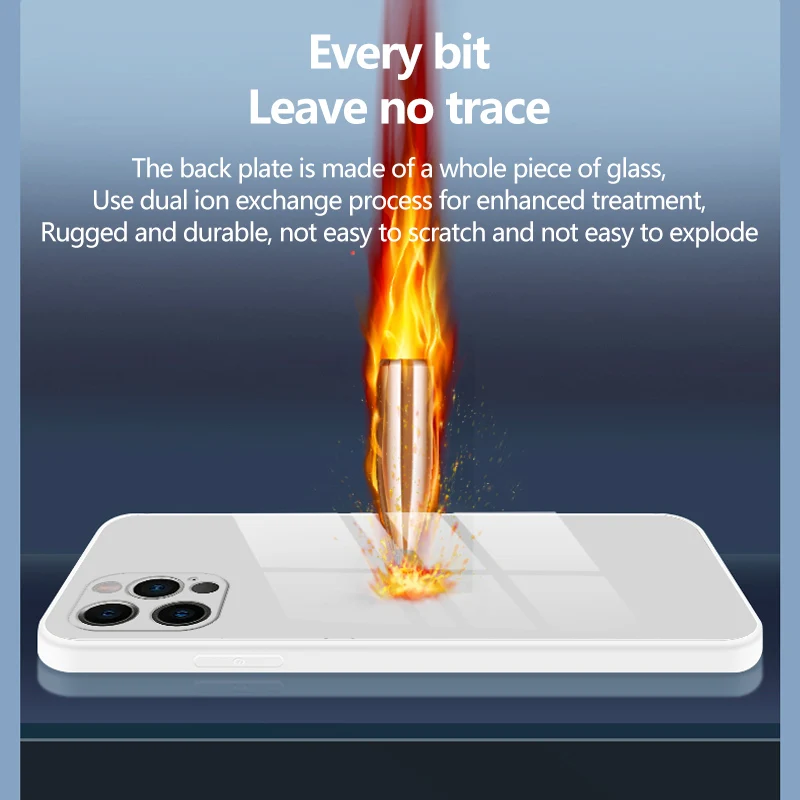 الفاخرة مربع السائل الزجاج المقسى قضية الهاتف آيفون 17 الهواء 16 15 14 13 12 11 برو ماكس زائد رقيقة جدا لطيف الغطاء الواقي