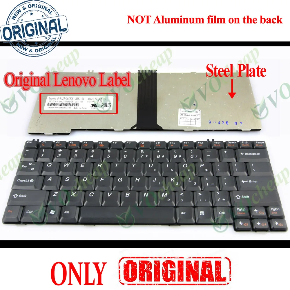 

New Laptop Keyboard for Lenovo 3000 C100 C200 F31 F41 G430 N100 N200 IdeaPad U330 Y330 Y430 C460 C465 Black US 25-007696