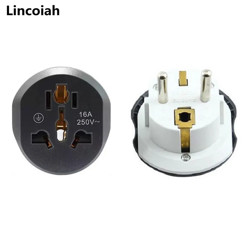 EU Adapter Universal EU Konverter 2 Runde Pin Buchse AU US UK CN Zu EU Steckdose AC 16A 250V Reise Adapter Hohe Qualität