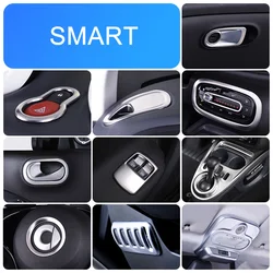 Car Modification Silver Decorative Cover Fog Lamp Sticker For New Smart 453 Fortwo Forfour Car Accessories Styling