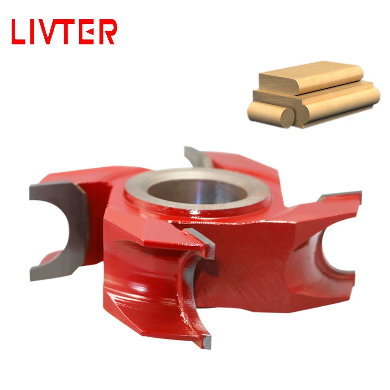 LIVTER customize 8-100mm 1/2 circular shaper cutter tct end mill convex semi-circular arc knife round rod milling cutter