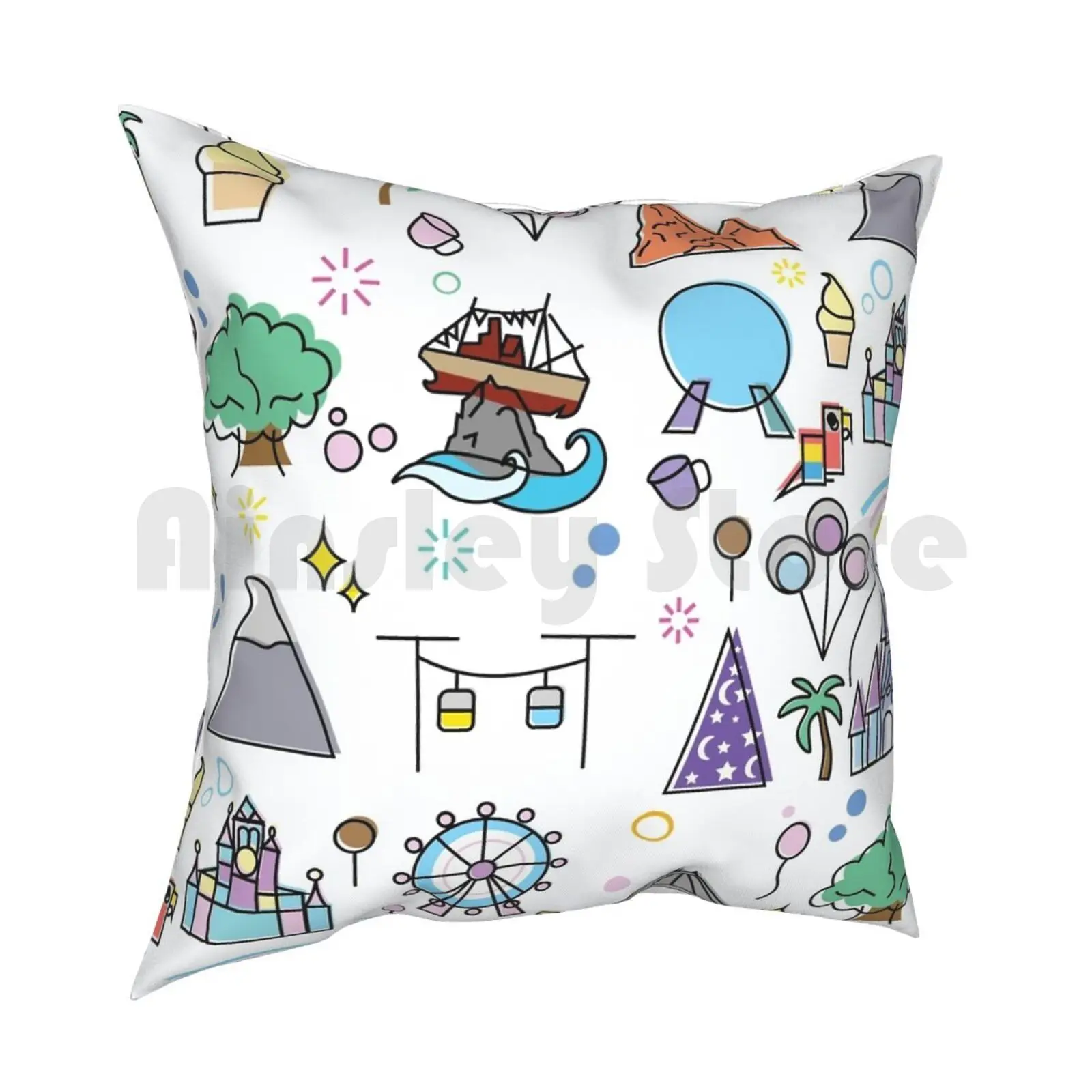 Happiest Place Pillow Case Printed Home Soft DIY Pillow cover World Happiest Place On Earth Style Wdwnt Bound