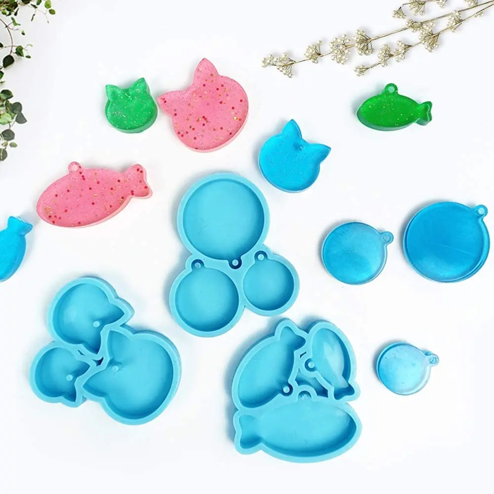 5 styles Dog Bone Shaped Tag Molds Resin Silicone Mold Silicone Keychain for Chocolate Dessert Gummy Candy  Homemade DIY Crafts