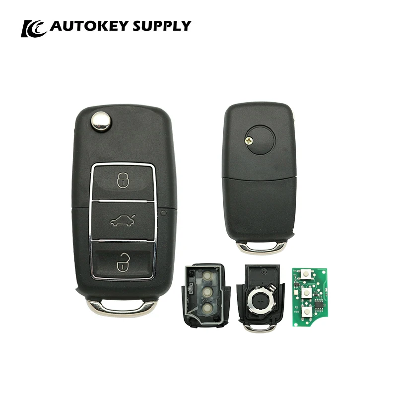 Autokeysupply AKBPCP115AT Remote Key Positron Alarm System Polo Double Program (293/300) For VW