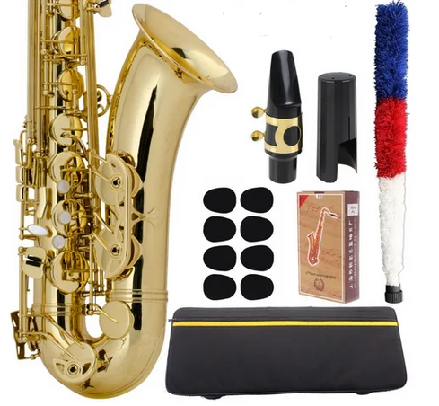 

Free Shipping Music Fancier Club Saxophone Tenor Professional Tenor Sax Saxophone Gold Lacquer Mouthpiece Reeds Neck With Case