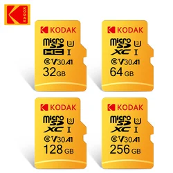 KODAK U3 256GB Cartes Mémoire 128GB 4K Mini Carte SD 64GB 32GB SDHC Micro TF UHS-I Classe 10 Haute Vitesse cartao de mémoire pour Téléphone