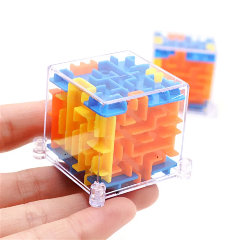 100 Steps Mini 3D Maze Stereo Labyrinth Square Rotating Adult Decompression Magic Cubes Children\'s Educational Toys Gift