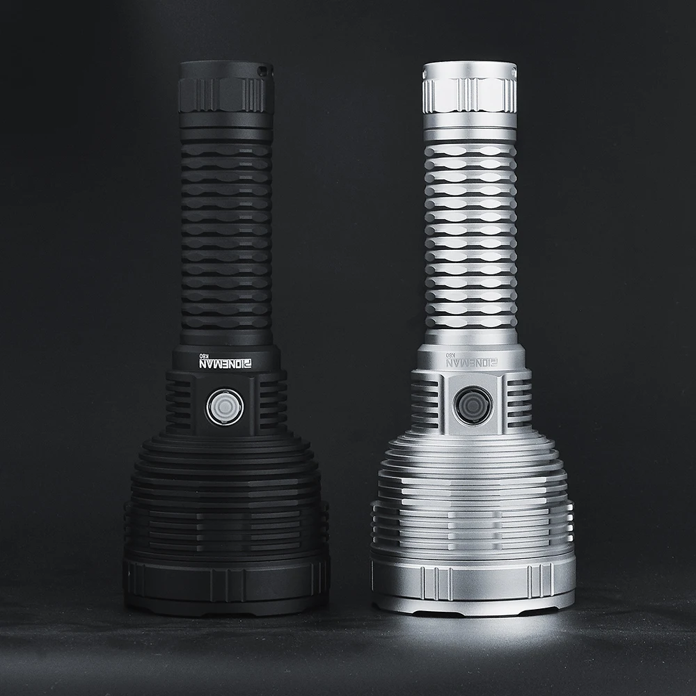 Pioneman K80 Strong flashlight 26800/26980 Battery Long shot flashlight SBT90/SST40/SFT40 LED Large aperture lamp