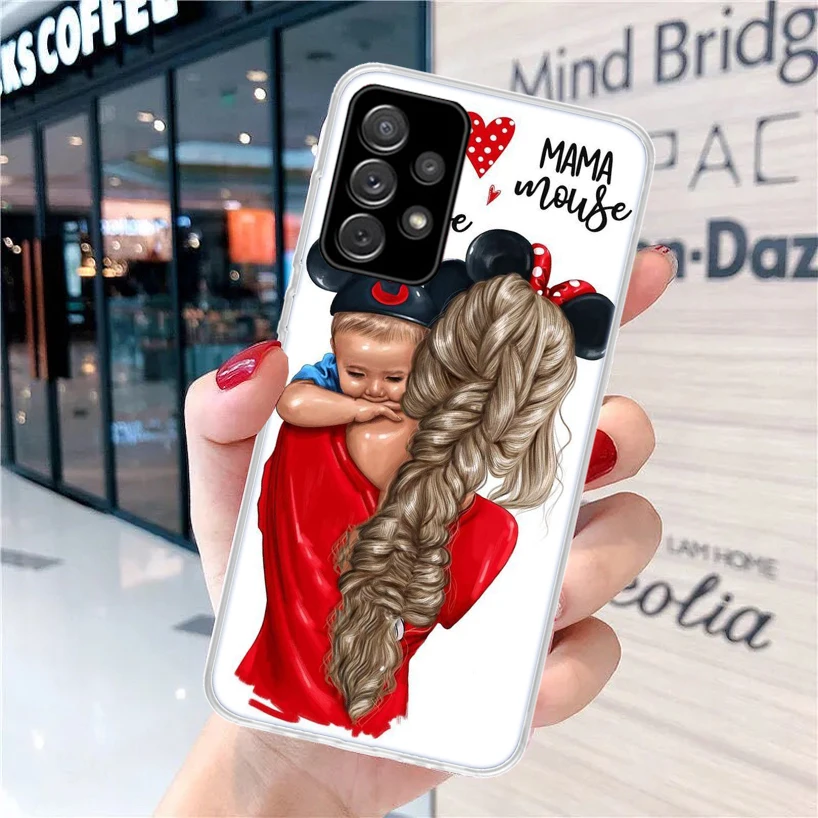 Baby Mom Girls For Samsung Galaxy A15 A14 A13 A12 A55 A54 A53 A52 Phone Case A32 A35 A34 A33 A25 A24 A23 A22 A04S A03S A02S Gala