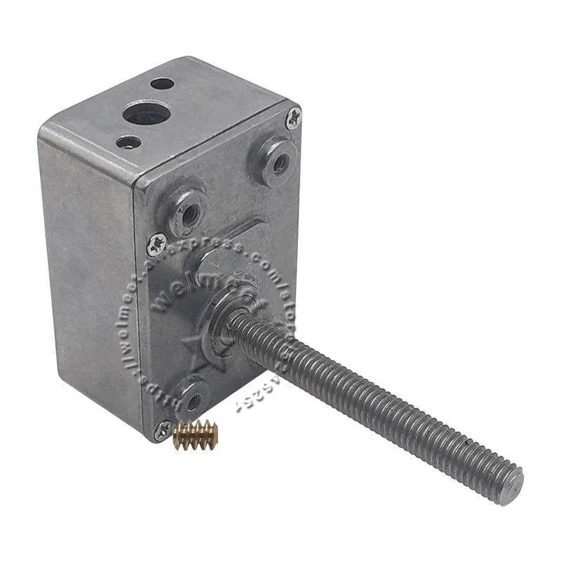1pcs 46x32 Full Metal Gearbox Screw Shaft Turbo Worm Motor Speed Reduction Speed Reducer For JGY370 M6x50 #3