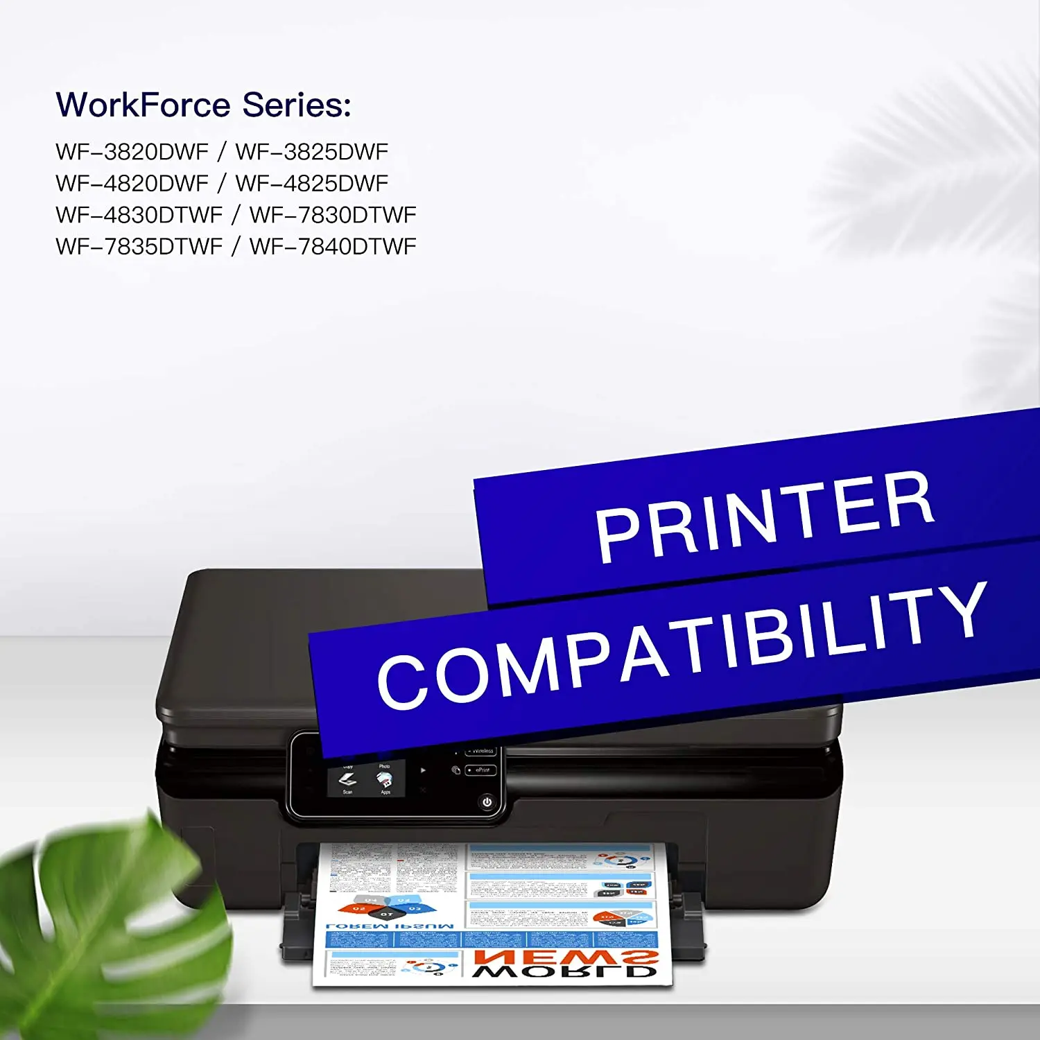 Imagem -02 - Cartuchos de Tinta 405xl Compatíveis para Epson 405 xl Usar com Workforce Pro Wf3820dwf Wf-3825dwf Wf4820dwf