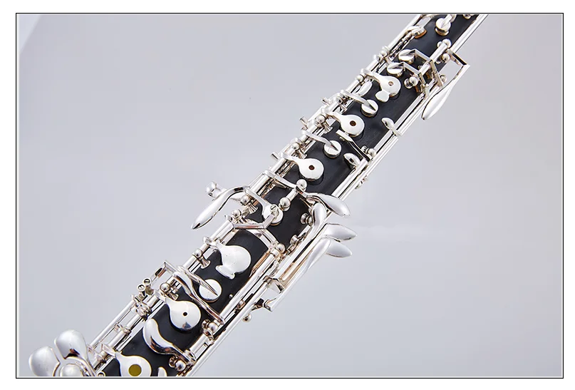 Il belin Professional C Key Oboe Semi-automatic Style Cupronickel Woodwind Instrument with Oboe Reed Gloves Leather Case