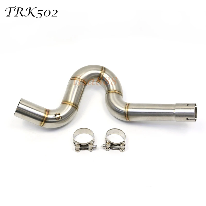 Middle Link Pipe Exhaust Motorcycle Stainless Steel Muffler For Benelli 502C 502X TRK502 TRK 502 2016 2017 2018 Pit Bike