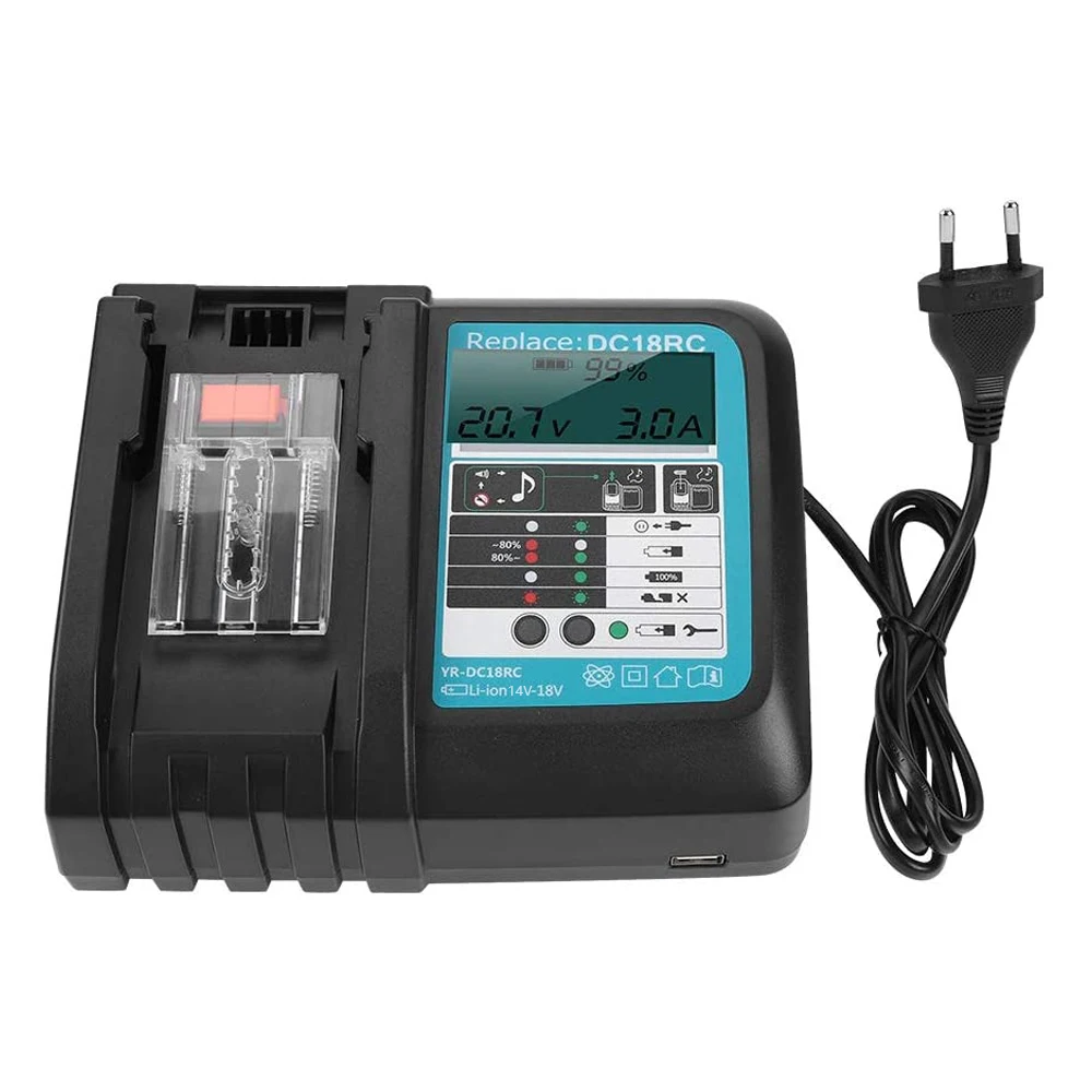 

DC18RC Li-ion Battery Charger 3A Charging Current for Makita 14.4V 18V BL1830 Bl1430 DC18RC DC18RA Power tool Charger