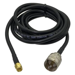 1 Cable RG58 UHF PL259 macho a conector macho SMA, adaptador de puente de cola de cerdo Coaxial RF, recto, nuevo, 6 pulgadas ~ 20M