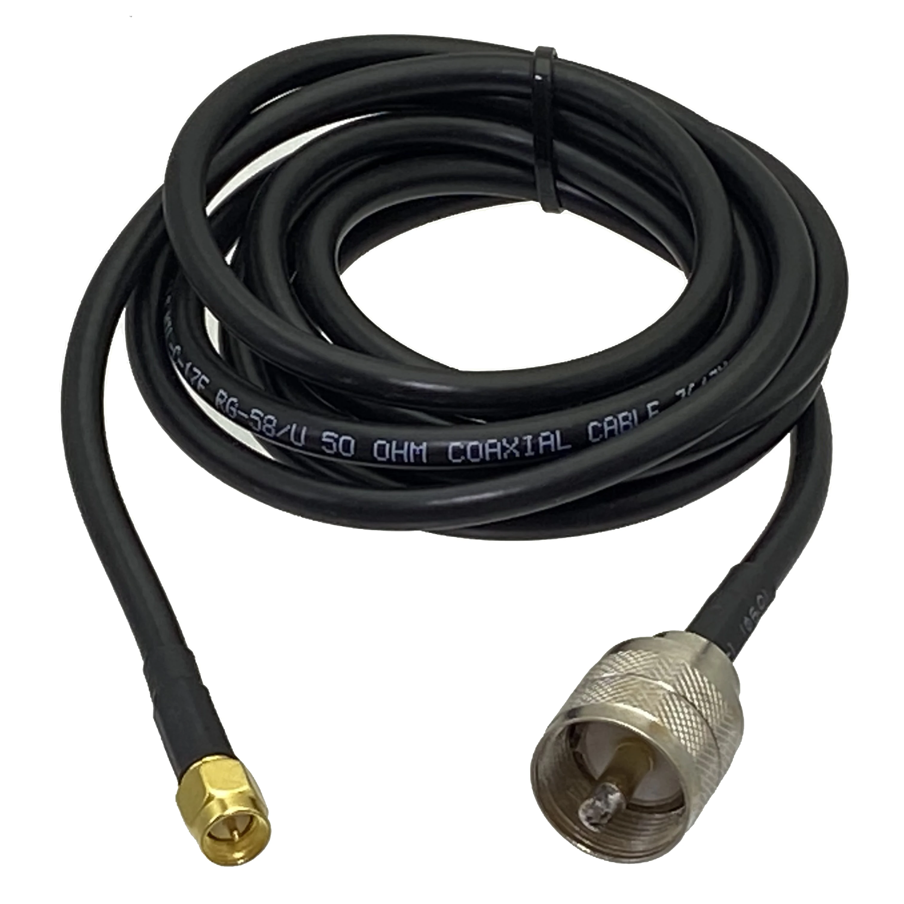 1pcs RG58 Cable UHF PL259 Male Plug to SMA Male Plug Connector RF Coaxial Pigtail Jumper Adapter Straight New 6inch~20M