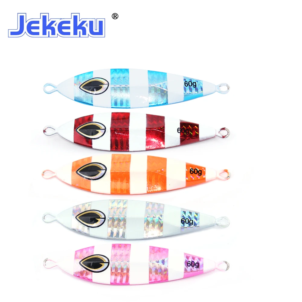 

JEKEKU NEW 1pc Metal Fishing Lure Slow Jigging 40g 60g 80g 100g 150g,180g,200g 250g Sea Bass Fishing Lure Artificial Bait