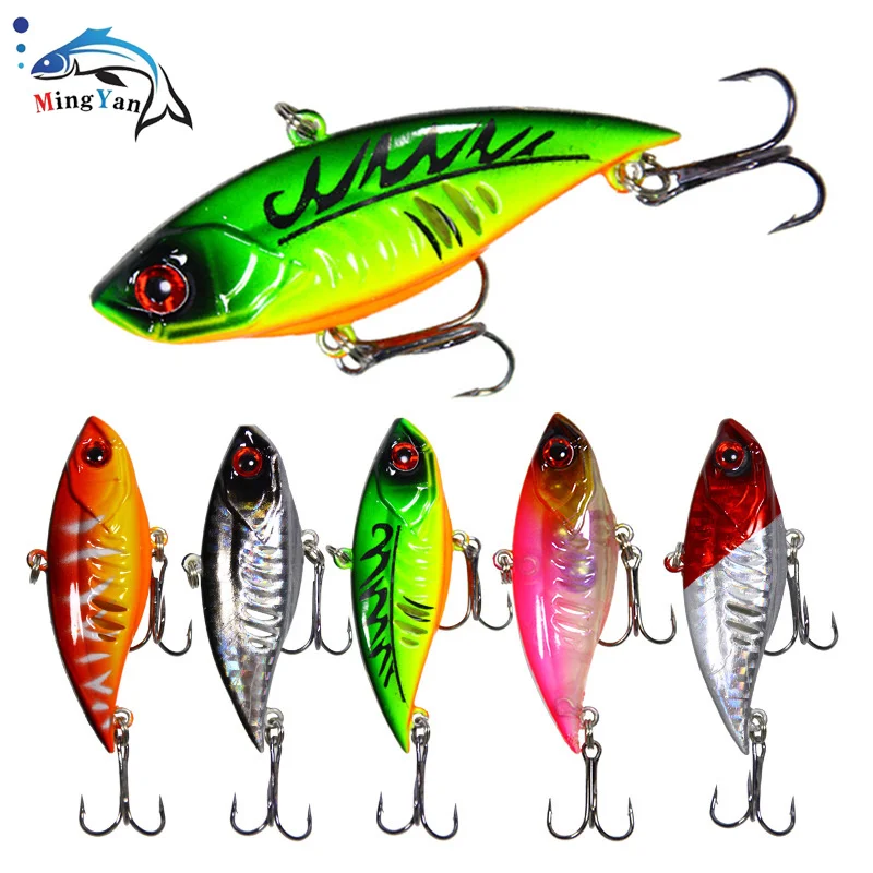 1PCS 6.5cm/11g Sinking VIB Fishing Lure Lipless Crankbait Artificial Hard Bait All Depth Winter Pike Bass Fishing Tackle