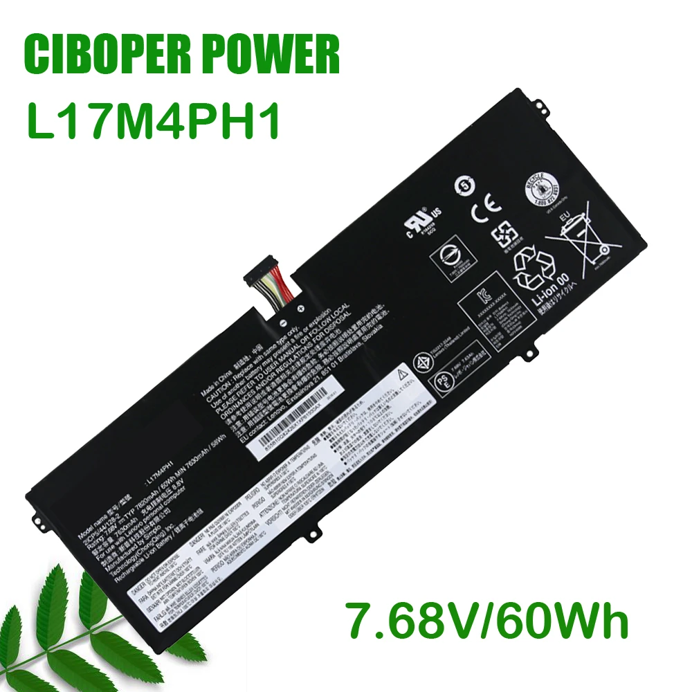 CP Genuine Laptop Battery L17C4PH1 L17C4PH2 L17M4PH1 L17M4PH3 7.68V 60Wh For 7 Pro Pro-13IKB C930 C930-13IKB C930-13IKB 81C4