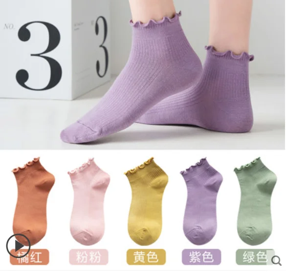 

Socks women's socks shallow mouth cute spring and summer sports pure cotton long tube spring and autumn confinement socks