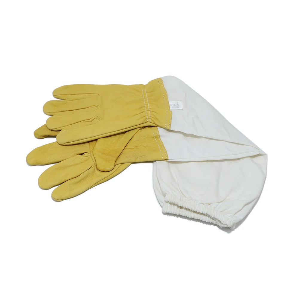 

Sheepskin/Linen Beekeeping Gloves Tool Anti-bee Anti-sting Long Sleeves Ventilated Apiculture Beekeeper Bee Keeping 1Pair