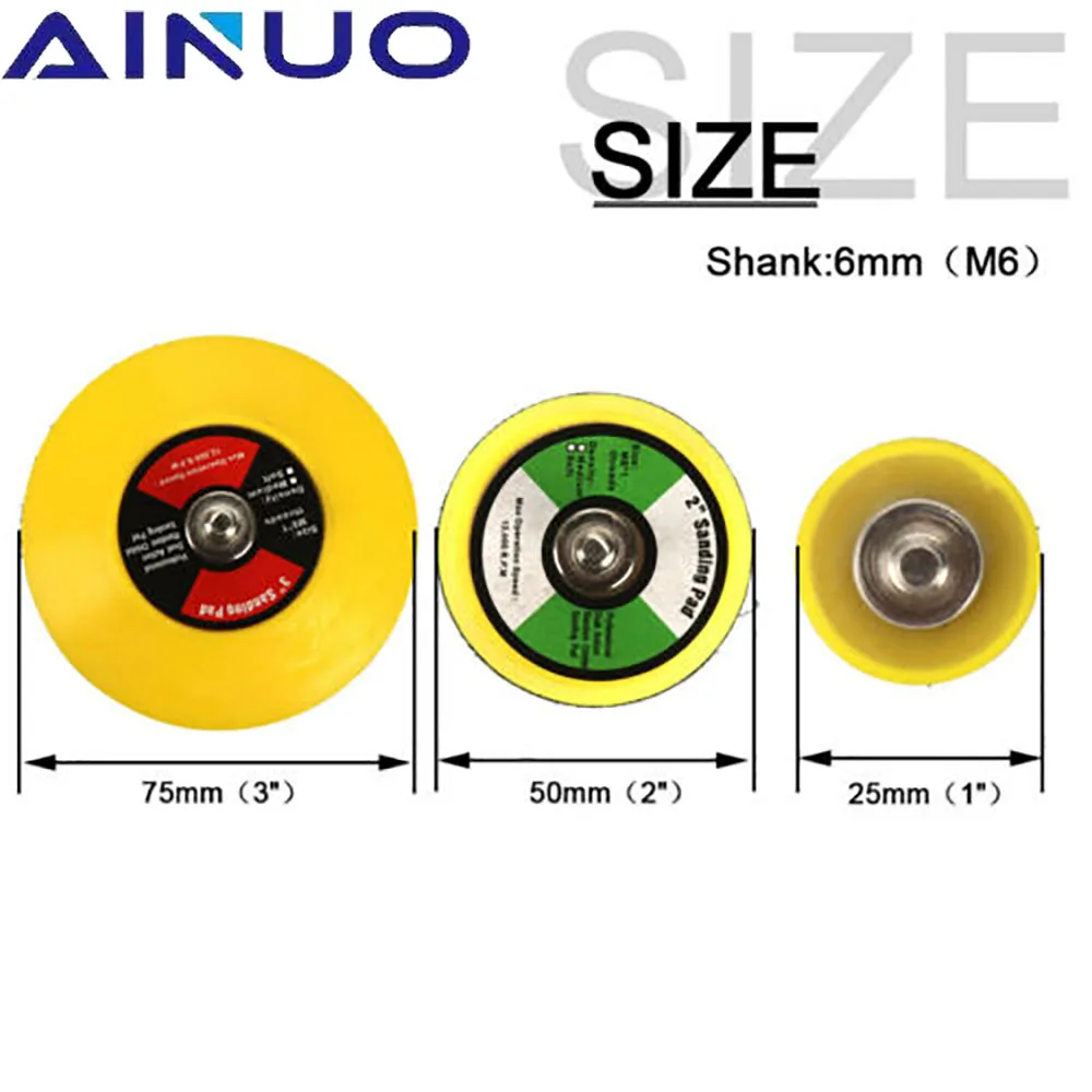 1 "2" 3 "Dự Tấm Chà Nhám Nhám Lưng Tấm Móc Vòng Chà Nhám Đĩa M6 Đường Chỉ May đánh Bóng & Mài Nhám Dụng Cụ Điện