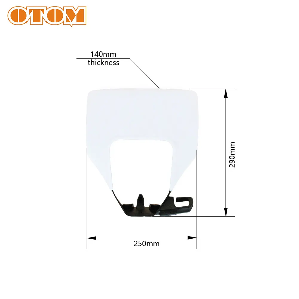 OTOM Motocross Headlight White Headlamp Cover For HUSQVARNA FC250 FC350 TC125 TC300 TX300 FX450 Endur Dirt Bike Head Light Guard