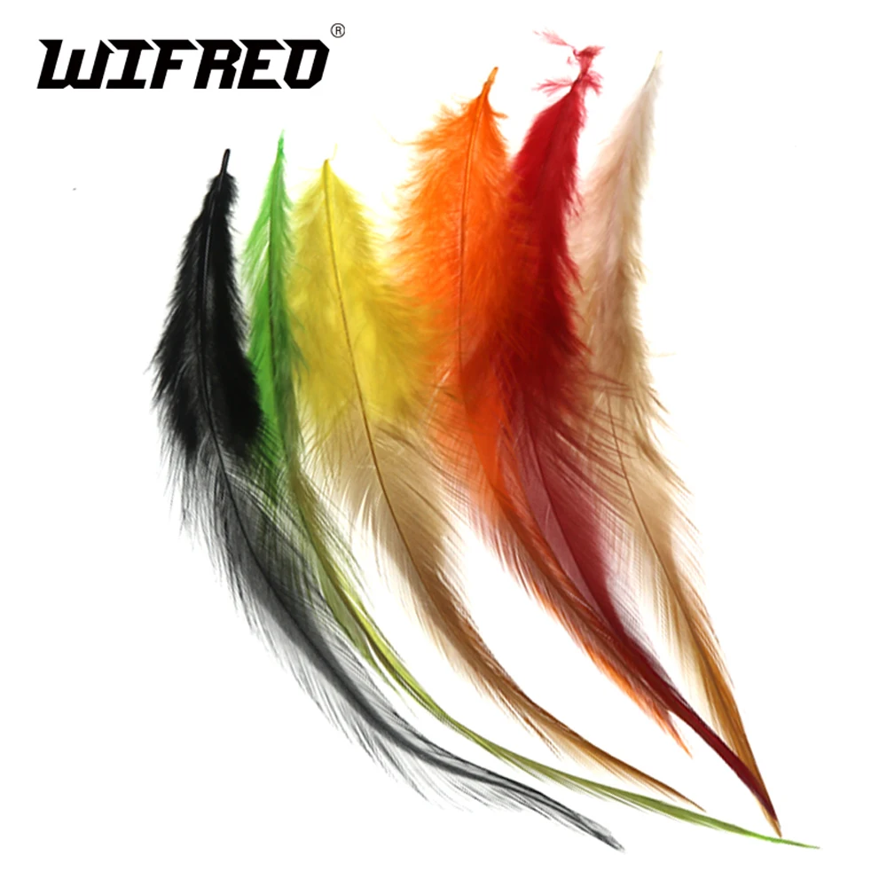 Wifreo 50 sztuk wiązanie muchowe naturalne jajko/kogut siodło Hackle pióra koguta dla Streamer i wełniany Bugger muchy materiał z piór