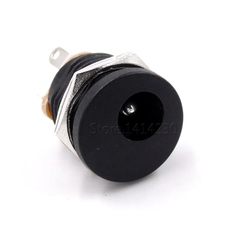 5Pairs DC Connector  Plastic Male Plugs DC022 DC Power Socket Female Jack Screw Nut Panel Mount Connector 5.5 x 2.1mm/5.5*2.5MM