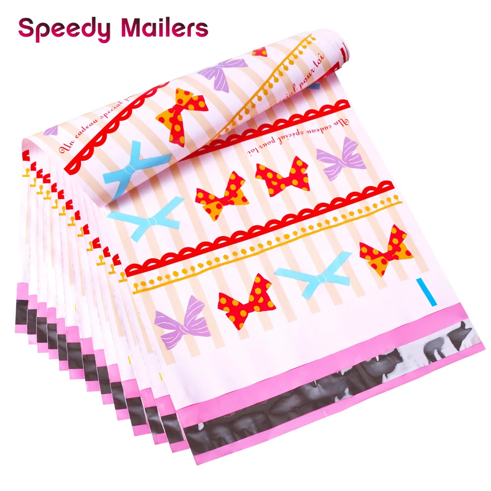 Speedy Mailers 24 Design 10 sztuk/paczka kolorowy Poly Mailer kreatywny nadruk Poly Mailer samoprzylepna plastikowa kopertówka do pakowania