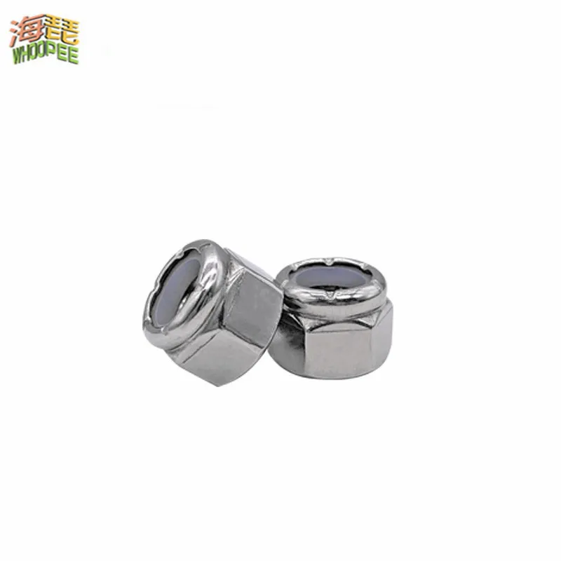 UNF 10# 1/4 5/16 3/8 7/16 1/2 304 A2-70 Stainless Steel UK US Fine Thread Hex Nylon Insert Lock Nut Self-locking Nylock Locknut