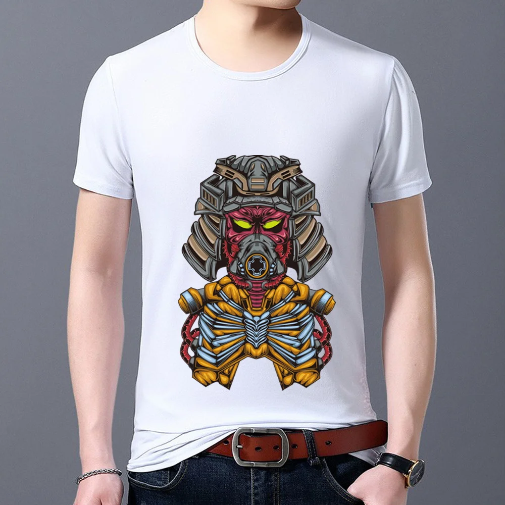 

Men's T-shirt Funny Print O-neck Thin Short Sleeve Casual Commuter All-match Japanese Youth Breathable T-shirt Top