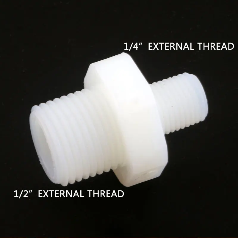 1/4 ''オス1/2 "外部ねじプラスチックナイロン直径変更12.5から20ストレート水族館ro水フィルター