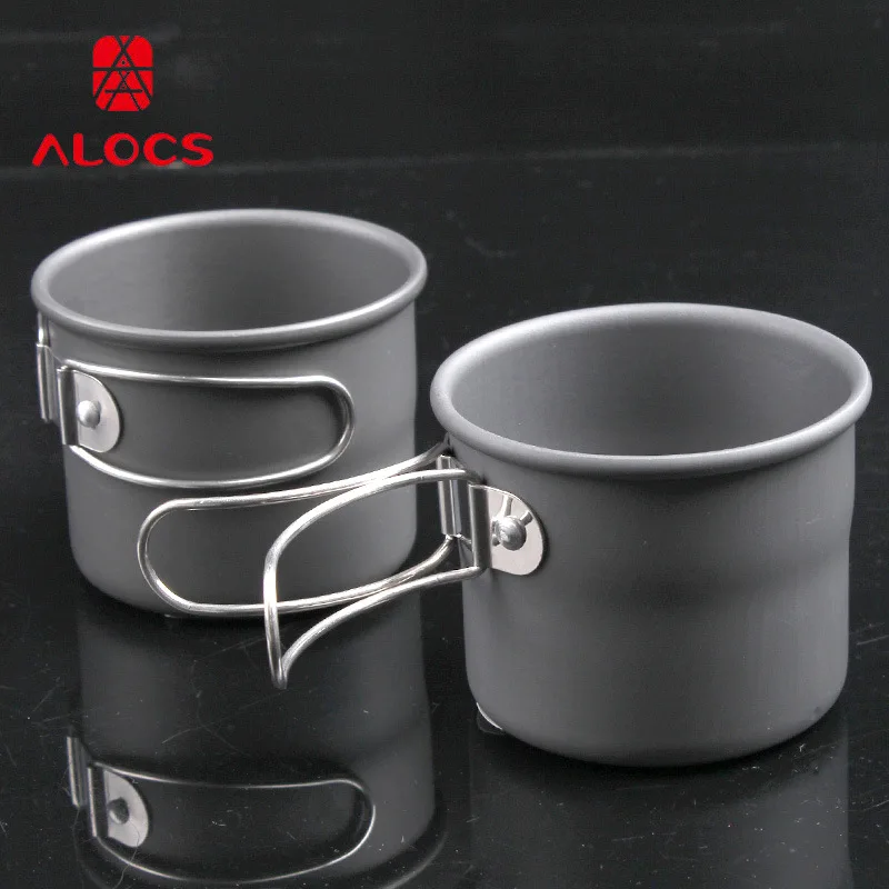 (2pcs) Alocs Alloy Camping Cups 150ml TW-402 Camping Coffee Cups