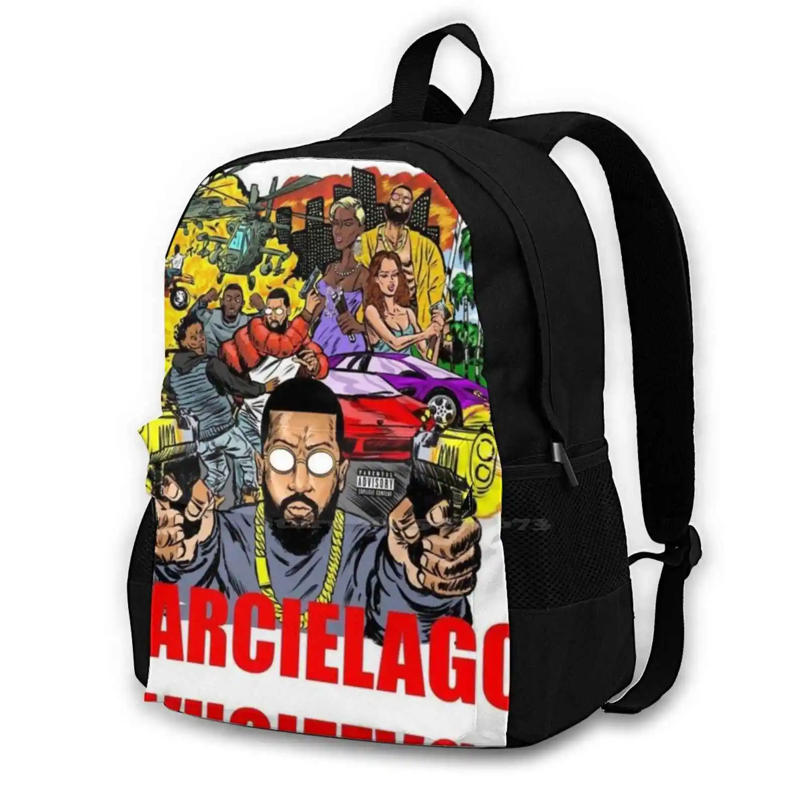 Roc Marcielago Hot Sale Schoolbag Backpack Fashion Bags Roc Marcielago East Coast Hip Hop Hardcore Hip Hop Gangsta Rap Jazz Rap