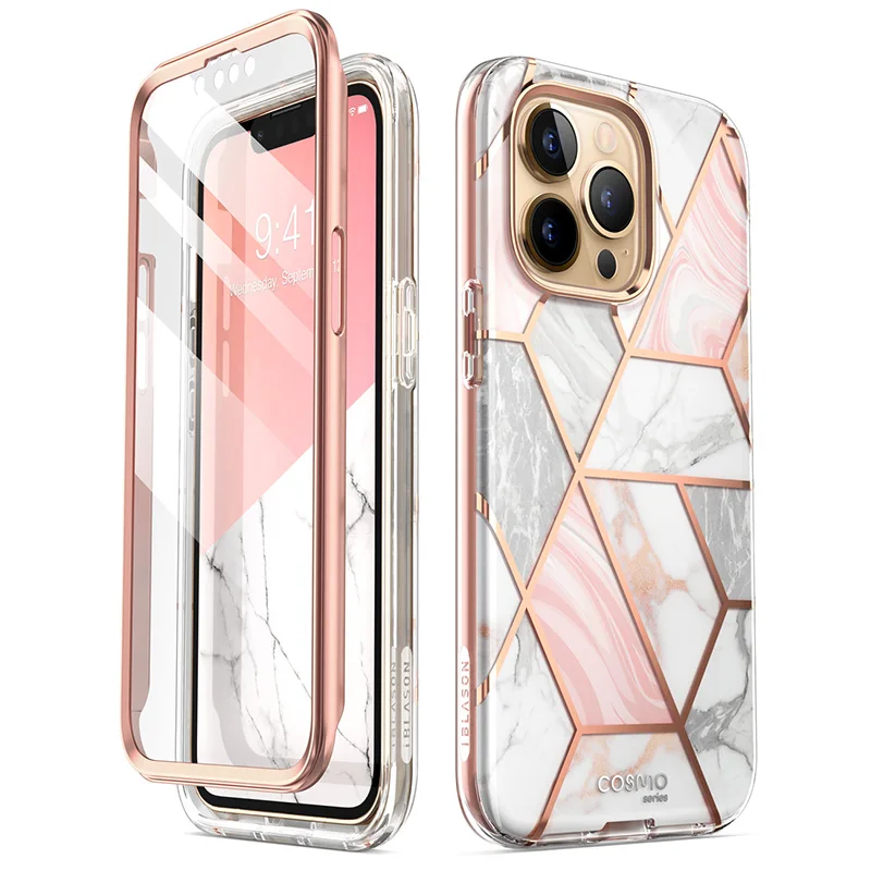 For iPhone 13 Pro Case 6.1 inch (2021 Release) I-BLASON Cosmo Slim Full-Body Protective Case with Built-in Screen Protector