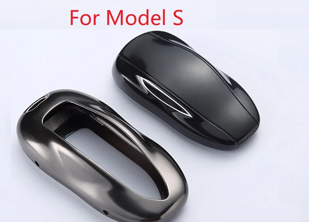Tesla Car Key Case Cover w/ Aluminum Belt Protector