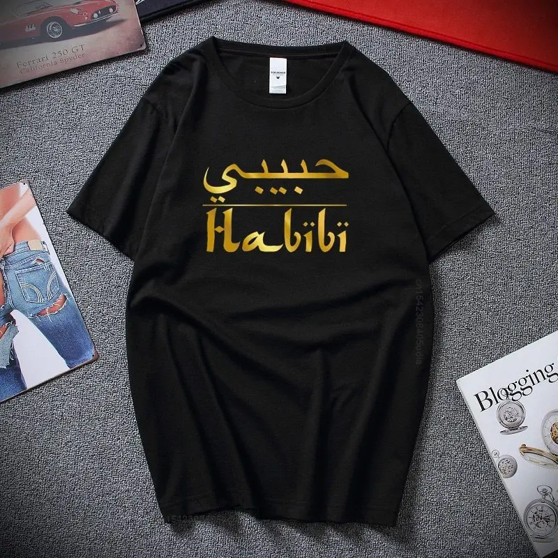 Habibi Arabic Writing T Shirt My Love Husband Present Top Mens Tee New Summer Casual Short Sleeve Cotton Men T-Shirt