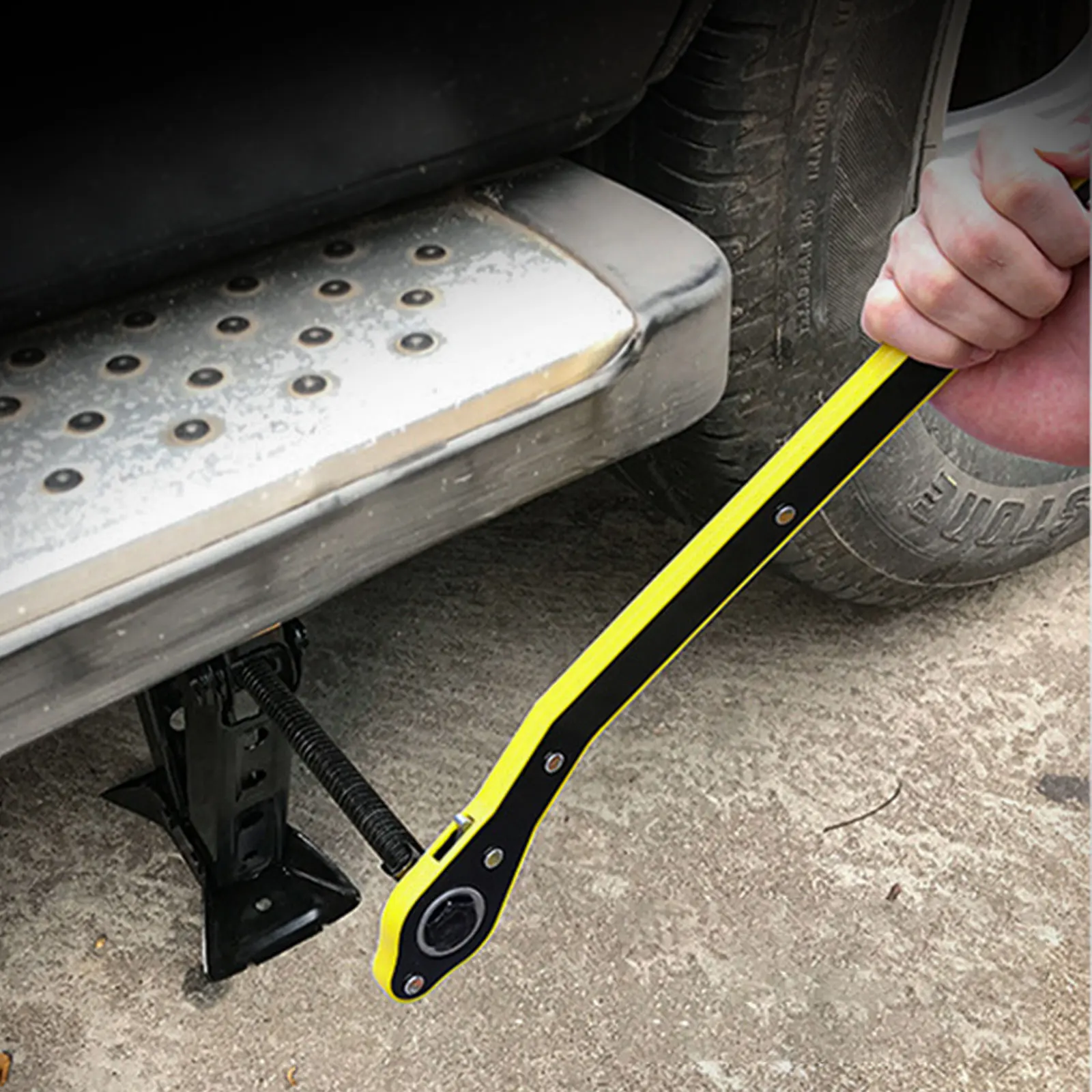 

Auto Labor-saving Jack Ratchet Wrench Car Jack Lug Wrench Handle Scissor Jack Garage Tire Wheel Lug Wrench Motorcycle Car SUV