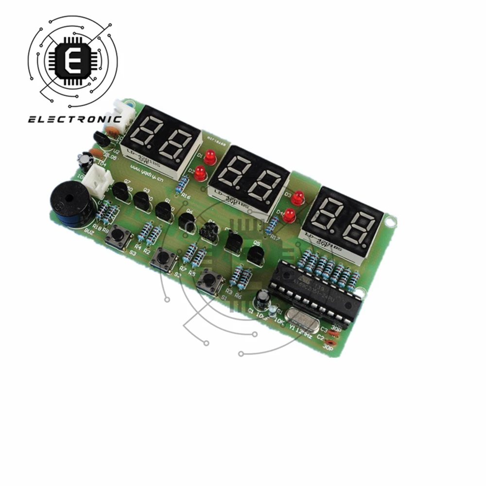 

C51 6-digit Digital Electronic Clock Electronic Production Kit DIY Kit With Alarm Clock Countdown Timer and Counter Functions