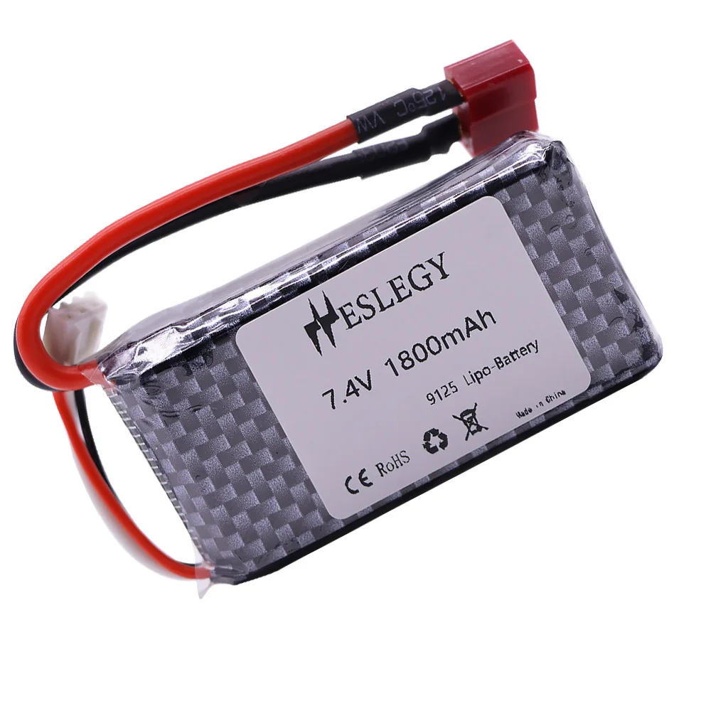 7.4V 1800mah upgrade lipo battery with USB Charger For XINLEHONG 9125 RC Car Spare Parts XLH9125 battery 7.4V 1600mah to 1800mah