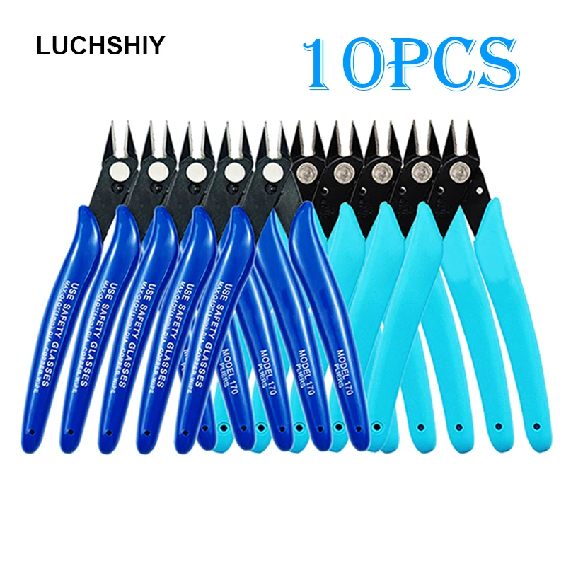 10pcs Pliers edc Tools Wire Pliers Electrical Wire Cable Cutters Cutting Side Snips Stripping Multitool Stripper Nipper Tools