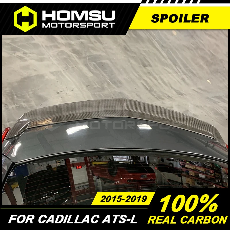 VST Style spoiler węglowy do cadillaca ATS-L tylny spoiler tylne skrzydła z włókna węglowego car Styling 2015-2019