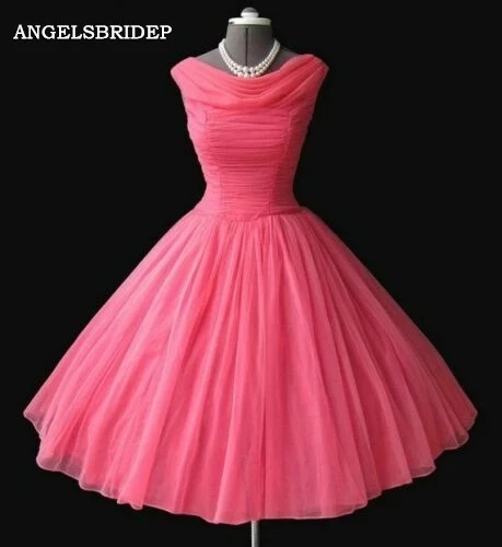 

Angelsbridep Scoop Neck Pink Mini Homecoming Dresses Formal Organza Graduation Robes Special Occasion Vestidos De Graduación