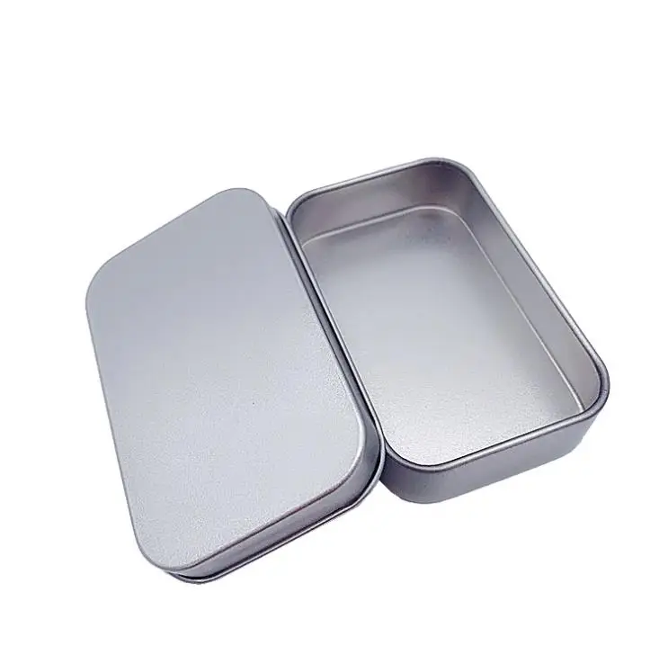 Wholesale plain silver tin box,rectangle tea candy business card usb storage box case,200pcs/lot SN2089