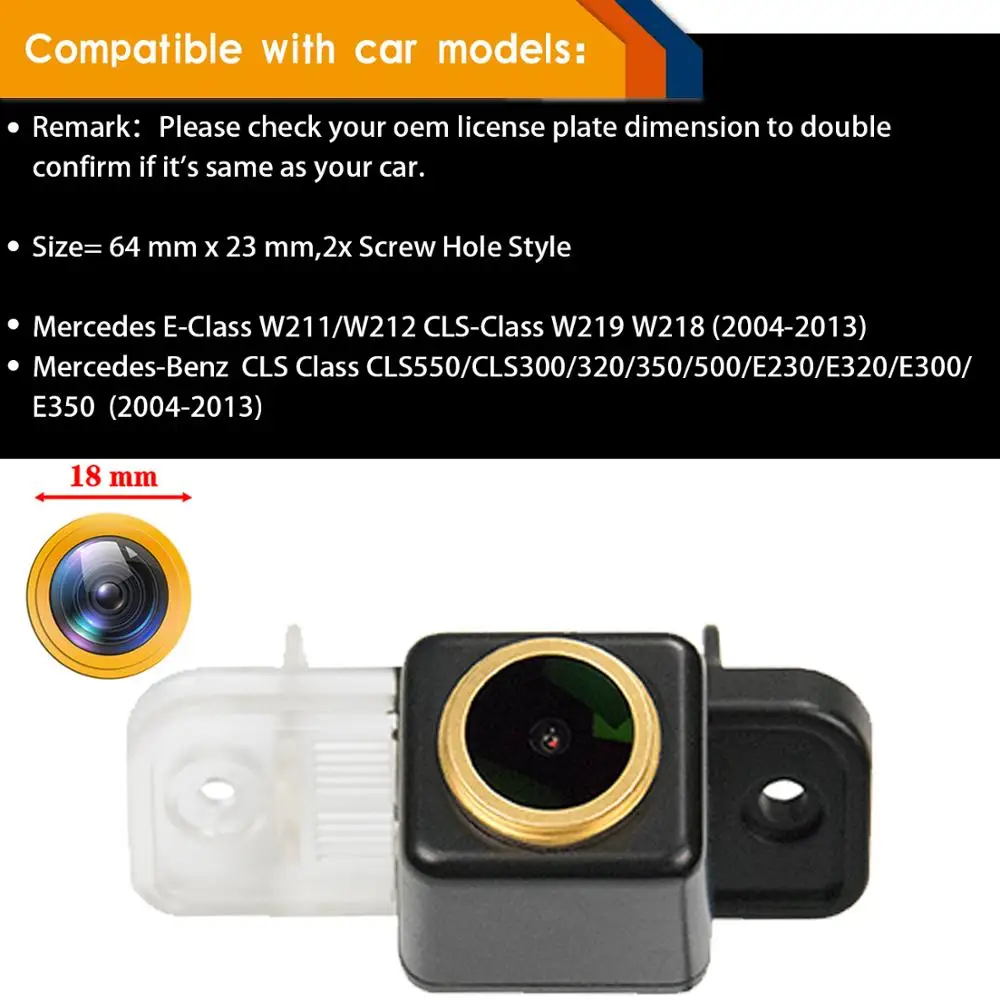 HD 1280 x 720P Rear View Camera For Mercedes E-Class W211 W212 CLS-Class W219 W218 CLS550 CLS300 320 350 500 E230 E300 E320 E350