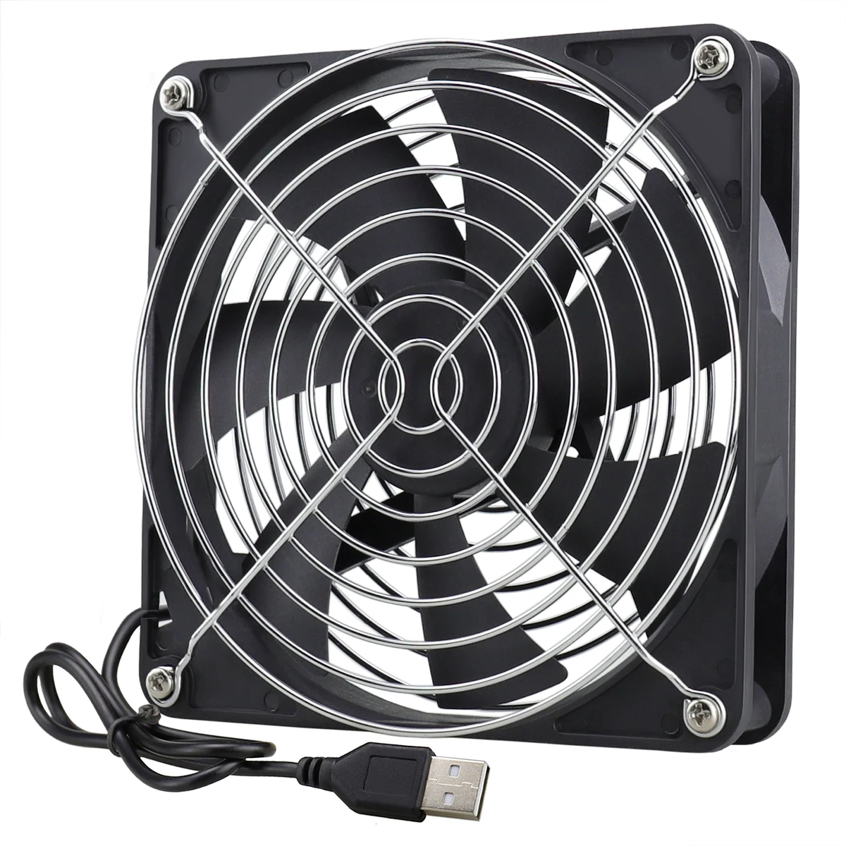 1PCS Gdstime DC 5V USB 140mm x 25mm 14cm Computer Case Cooler Fan 14025 Brushless High Performance Cooling Fan W/ Protective net