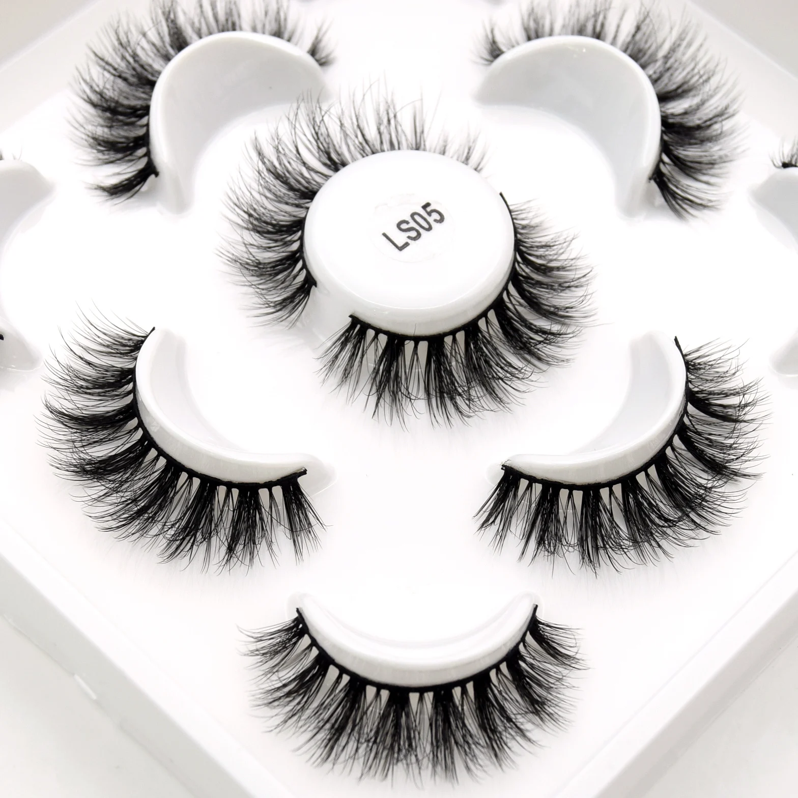 Visofree 5 Pairs Lashes Natural False Eyelashes Fake Lashes Long Makeup 3D Mink Lashes Eyelash Extension Mink Eyelashe Beauty