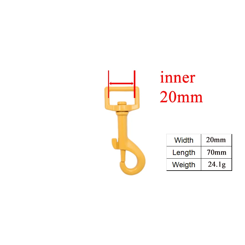 1pc Metal orange colored baking paint dog clip hook durable and strong swivel snap hook zinc alloy Diy accessories CPK20O