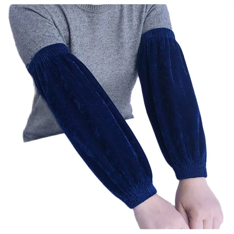 

Short Thickened Autumn and Winter Plush Kitchen Housework Office Work Antifouling and Dirt Resistant Women's Protective Sleeves